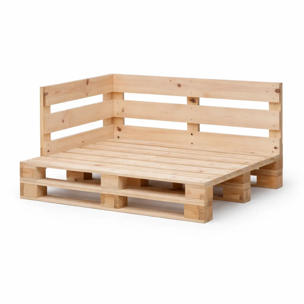 Ensemble de salon modulable en palettes pour intérieur et extérieur (120 x 60 cm, écru)