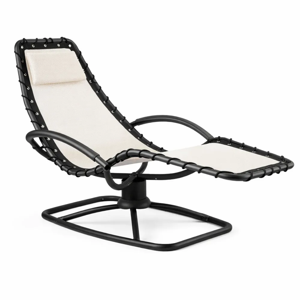 Bain de Soleil Ergonomique avec Bascule pour Jardin