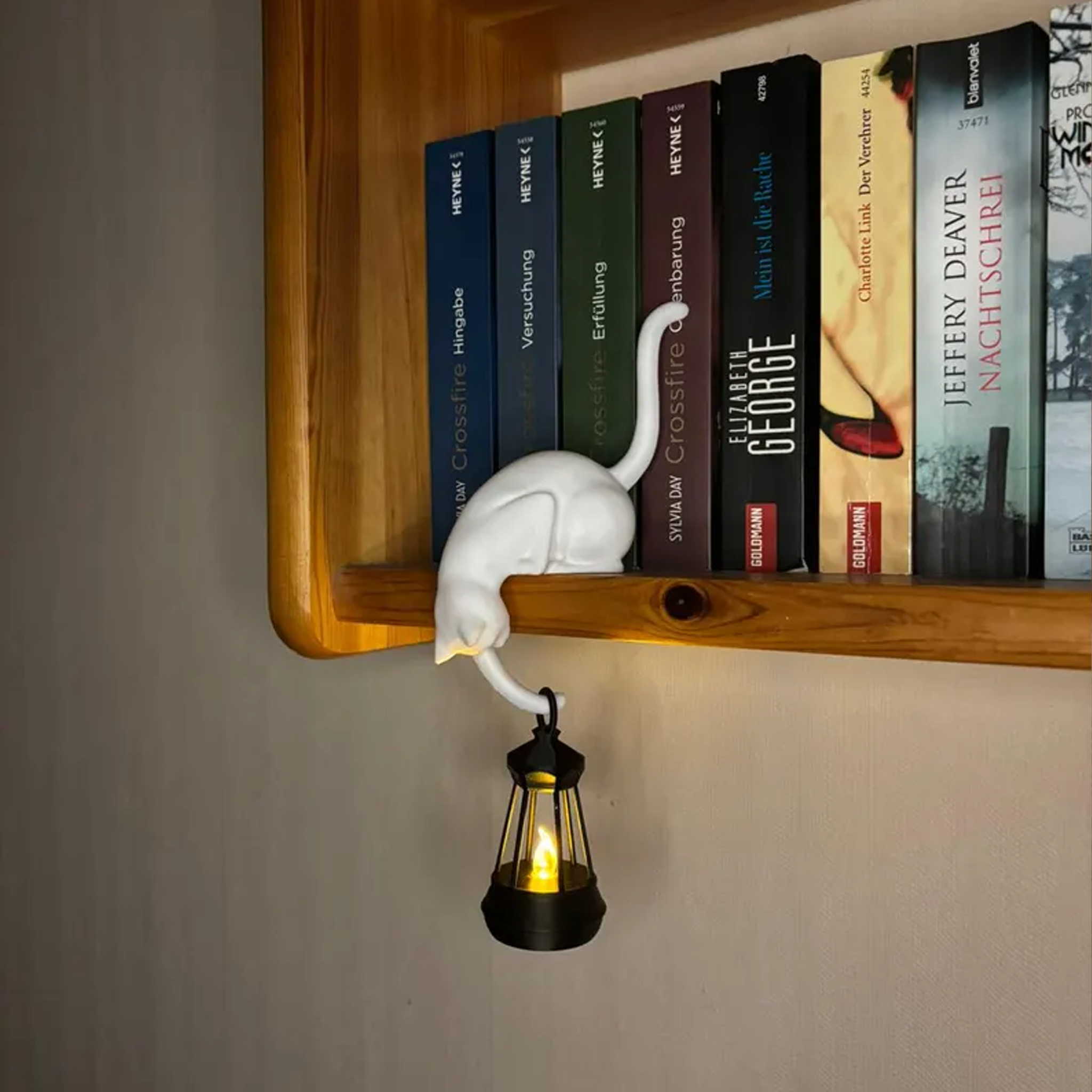 Cat Lantern Book Nook Light 
