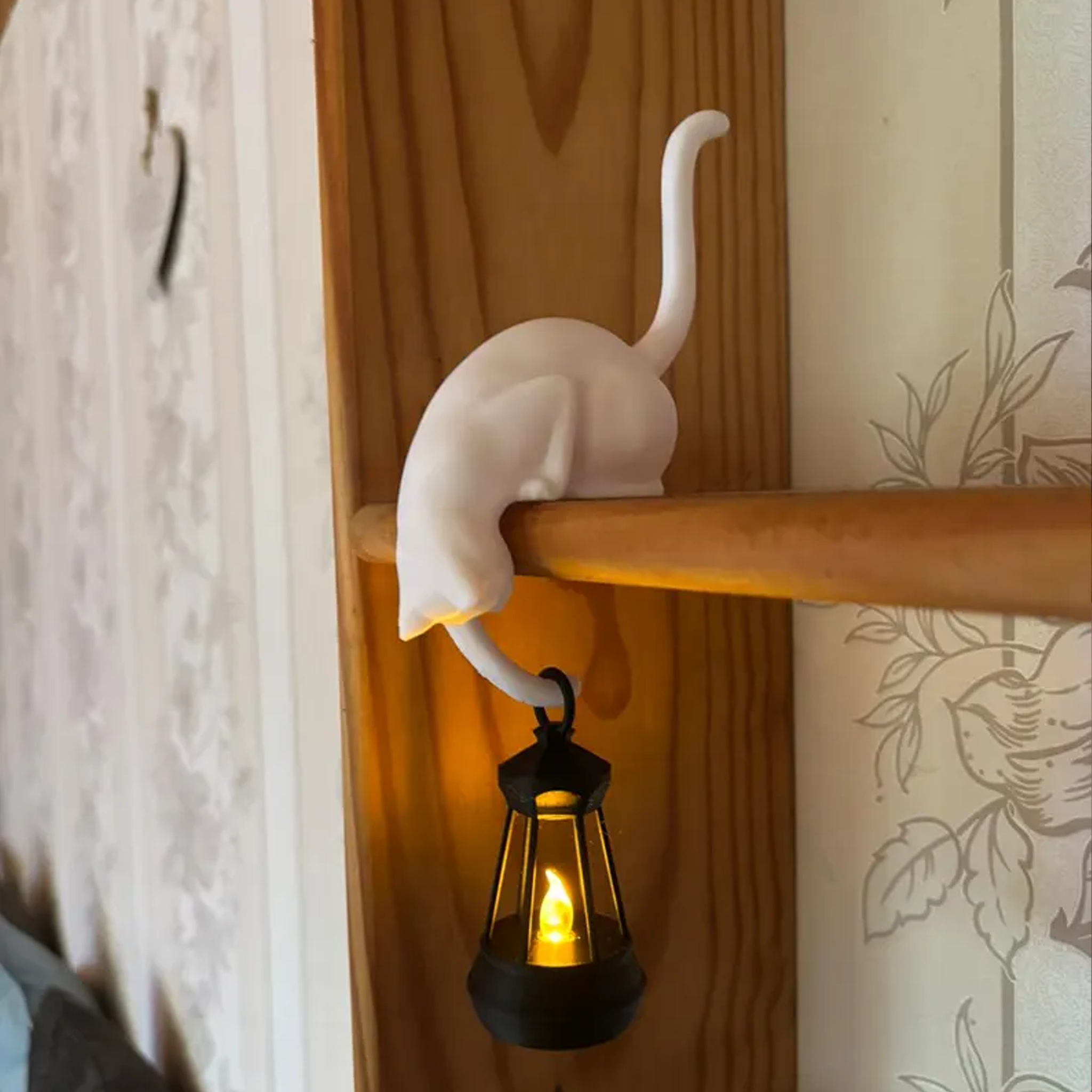 Cat Lantern Book Nook Light 