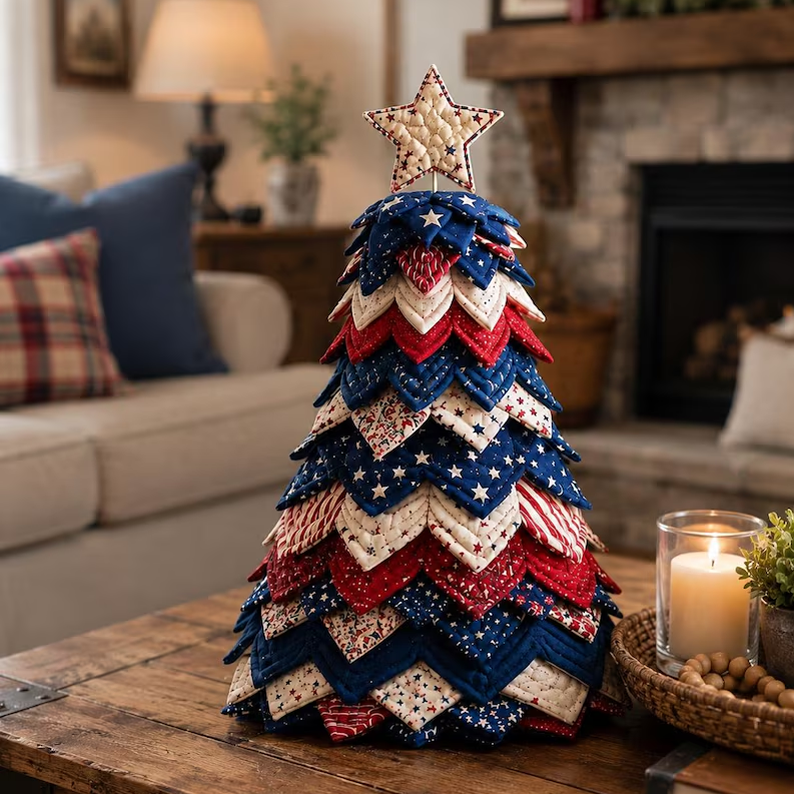 Americana Christmas Tree Quilt Kit