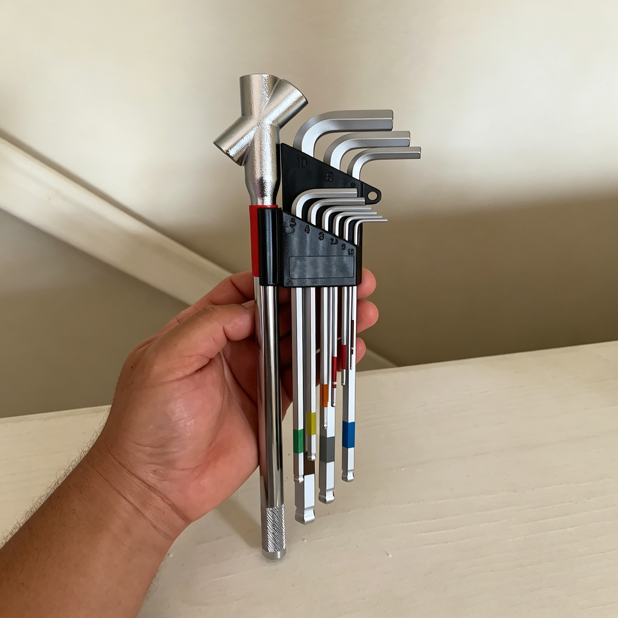 Ball Point Hex Key Wrench Set – 9 Piece (Long Handle)