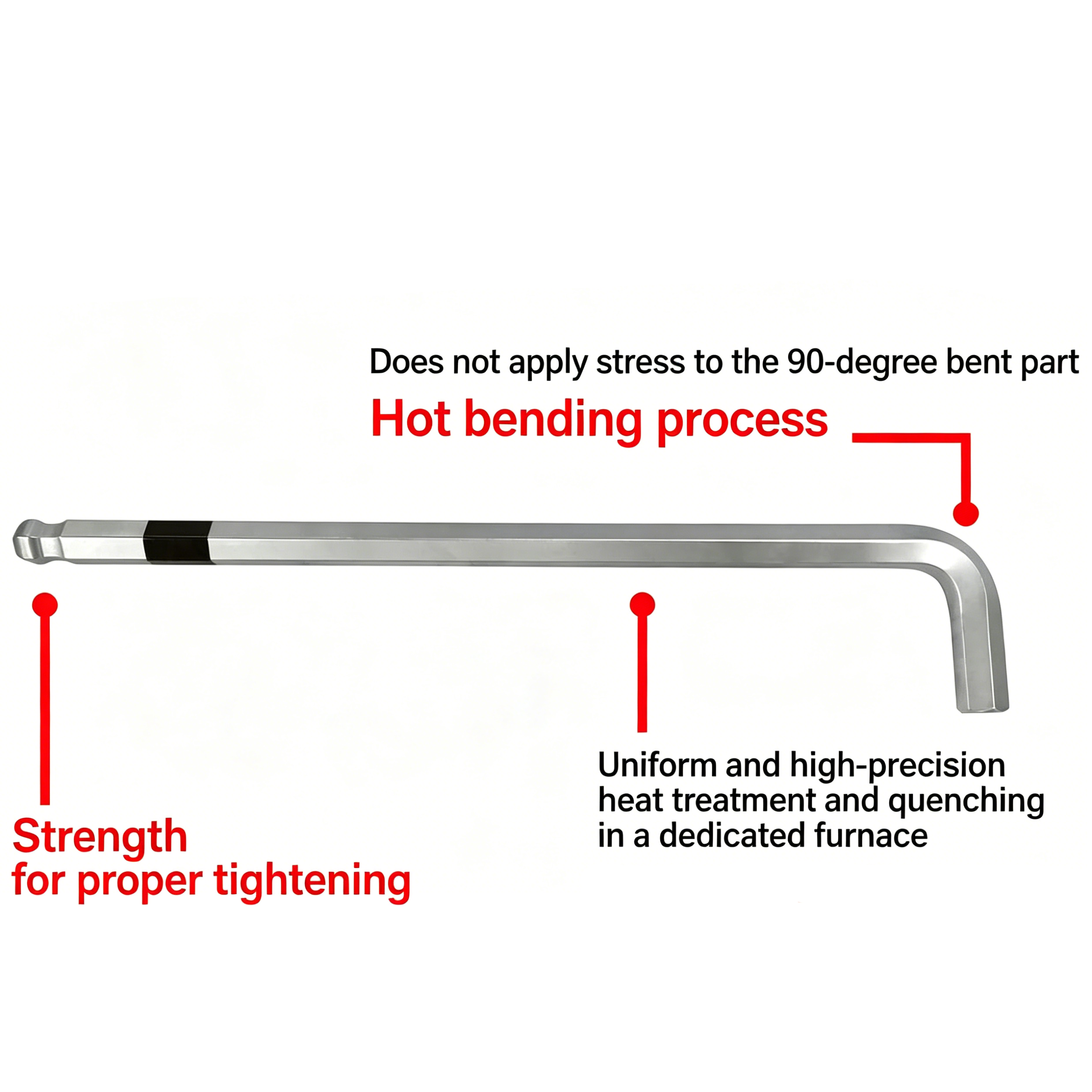 Ball Point Hex Key Wrench Set – 9 Piece (Long Handle)