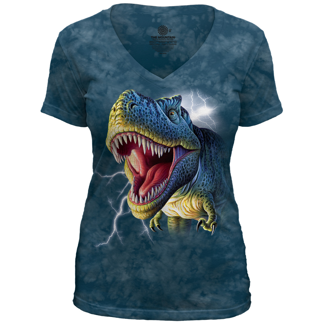 Lightning Rex Women's V-Neck Triblend Tee