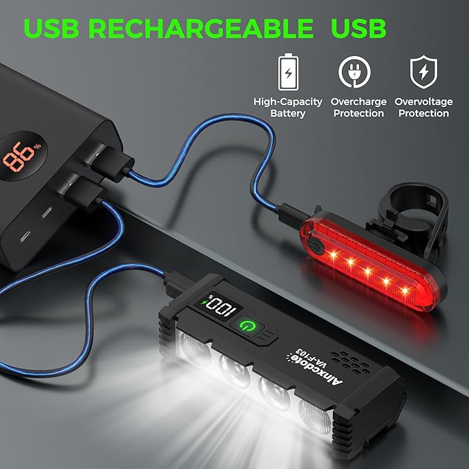 Ultra-Bright Bike Light—Features an LCD Screen So You Never Have to Guess How Much Battery Is Left