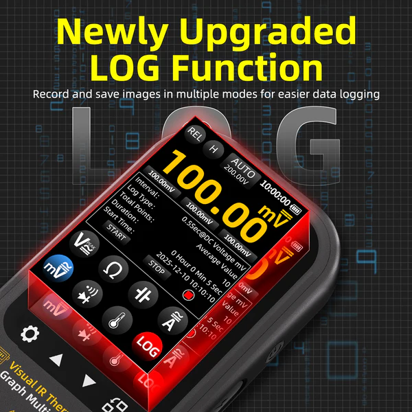 Thermal Imaging Digital Multimeter with Macro Lens and Mount