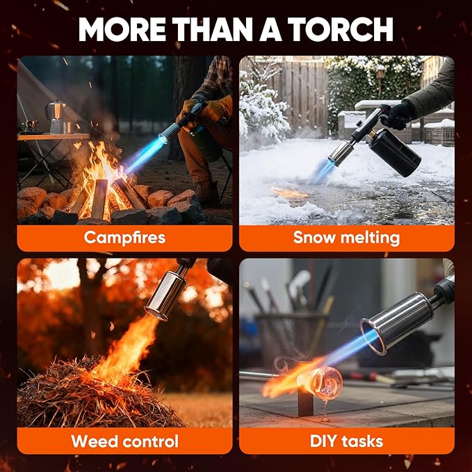 Propane Torch—Adjustable Flame, with Safety Lock