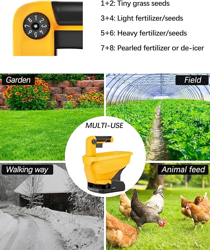 Cordless Handheld All Season Seed & Salt Spreader