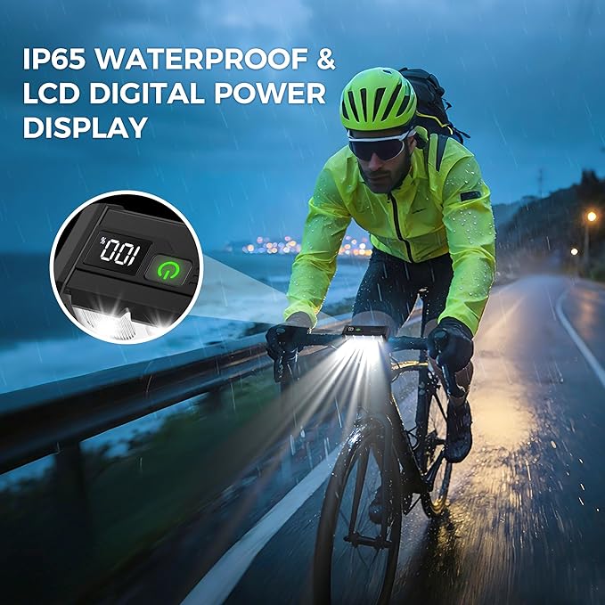 Ultra-Bright Bike Light—Features an LCD Screen So You Never Have to Guess How Much Battery Is Left