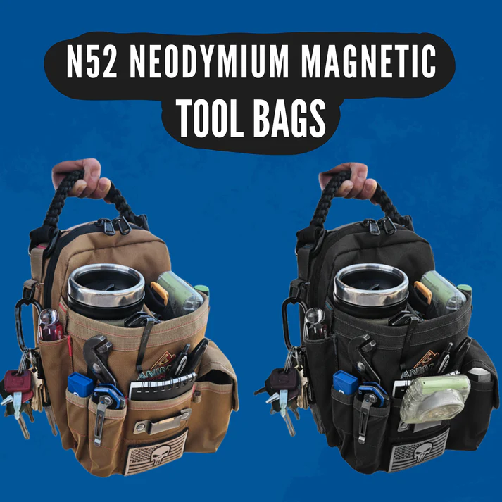 Magnetic Tool Kit—Adheres to metal surfaces to keep tools within easy reach