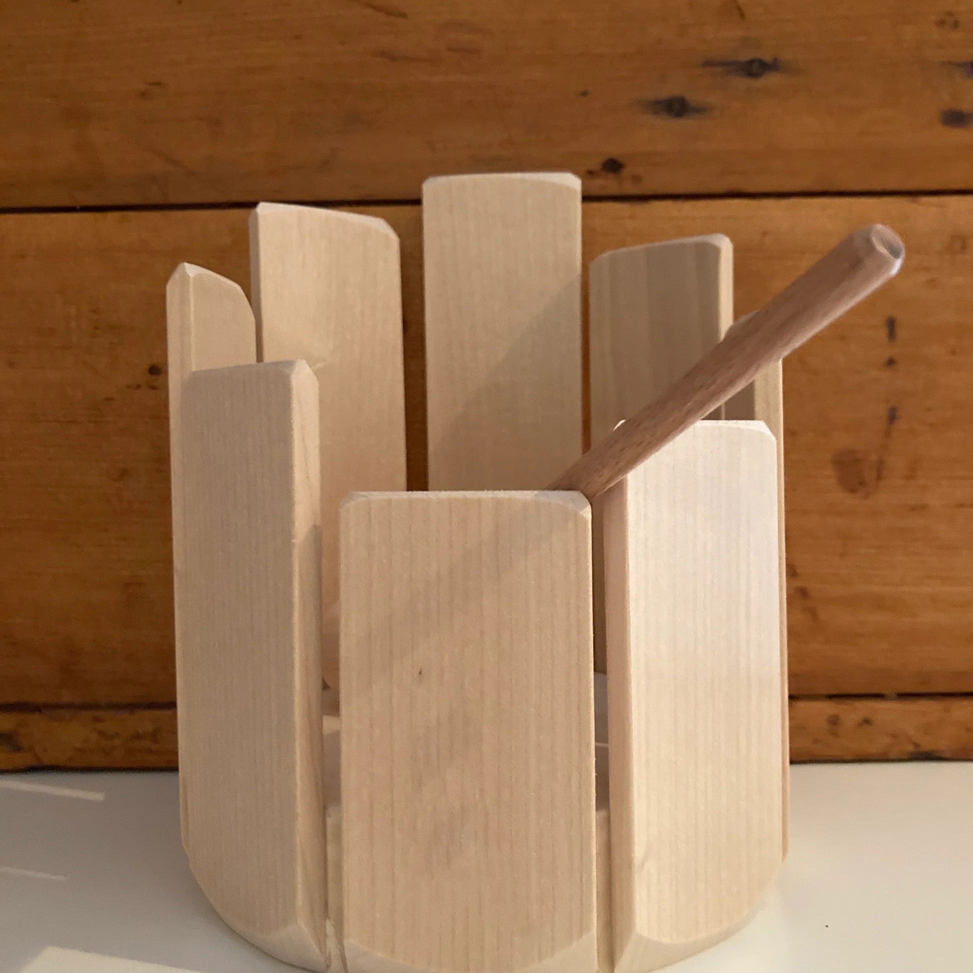 Child’s Wooden Stir Drum – Educational Musical Instrument