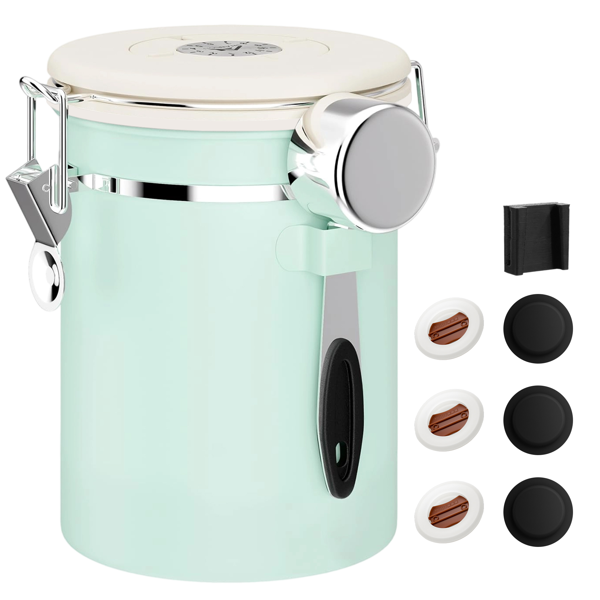 Coffee Canister Airtight Coffee Container Stainless Steel Coffee Bean Storage Container with Scoop Coffee Canister for Beans Grounds Sugar Flour Tea Cereal