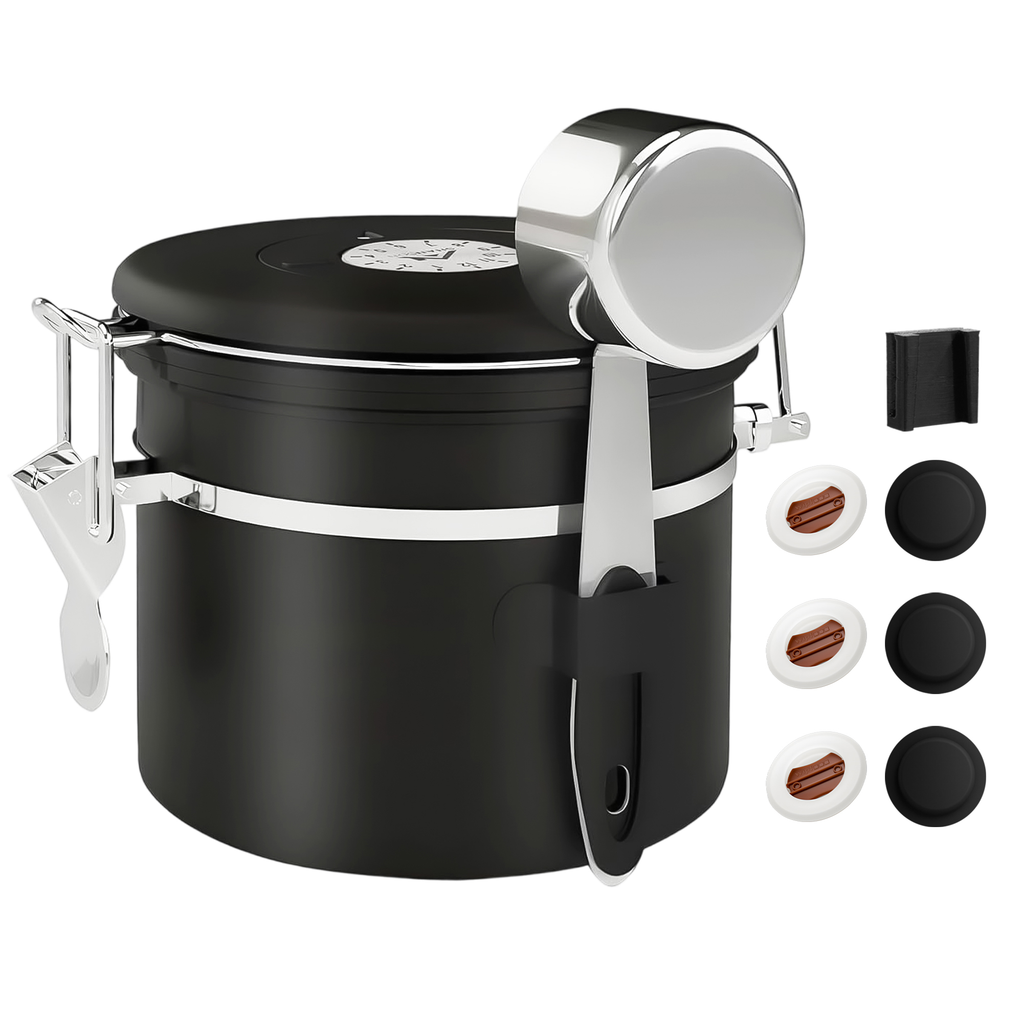 Coffee Canister Airtight Coffee Container Stainless Steel Coffee Bean Storage Container with Scoop Coffee Canister for Beans Grounds Sugar Flour Tea Cereal