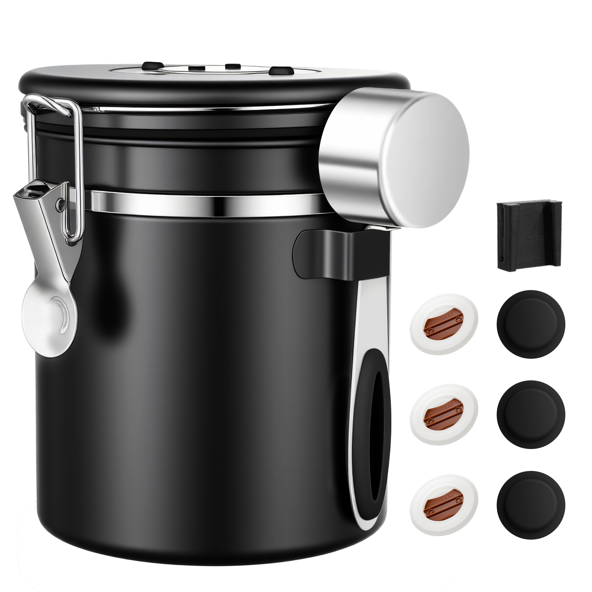 Coffee Canister Airtight Coffee Container Stainless Steel Coffee Bean Storage Container with Scoop Coffee Canister for Beans Grounds Sugar Flour Tea Cereal