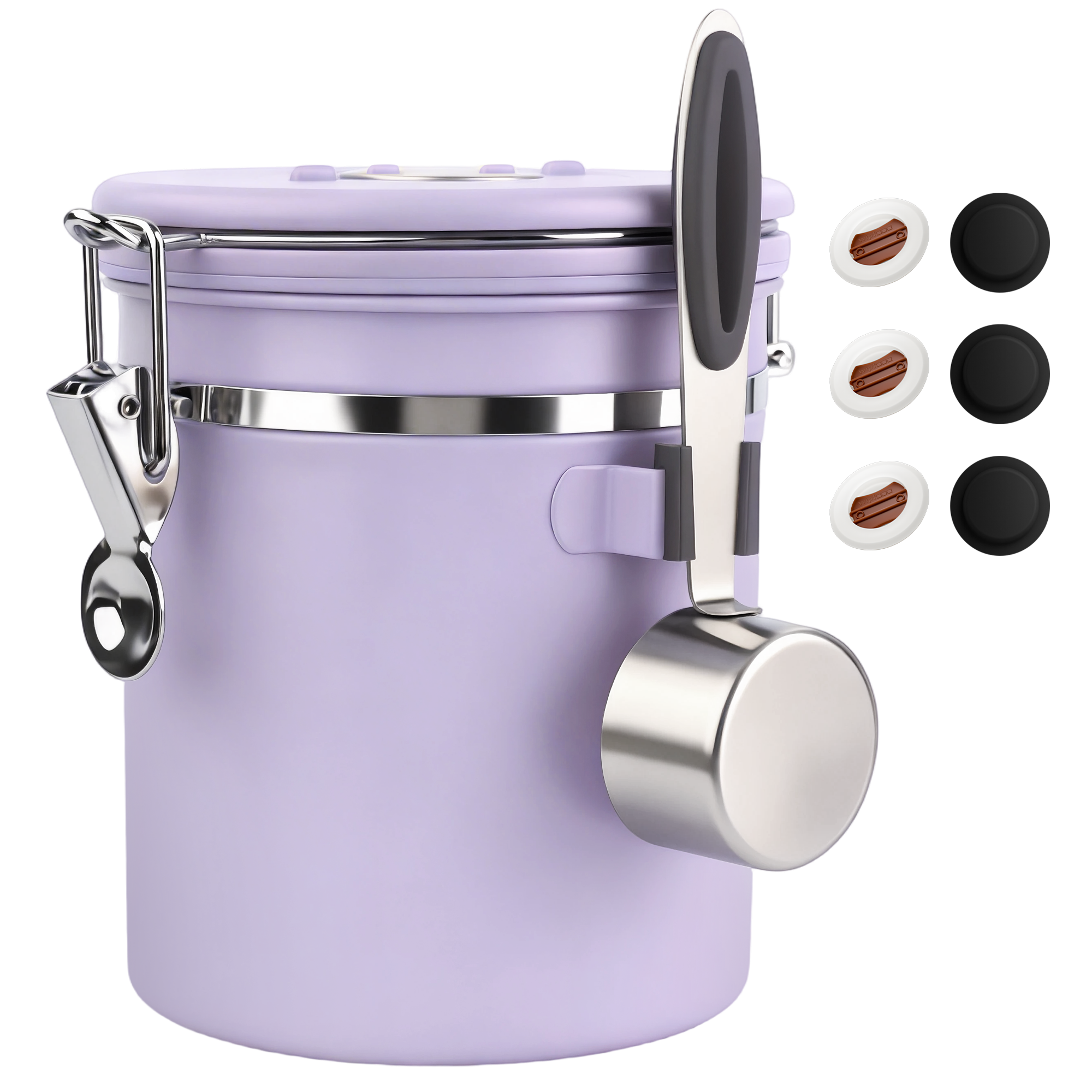 Coffee Canister Airtight Coffee Container Stainless Steel Coffee Bean Storage Container with Scoop Coffee Canister for Beans Grounds Sugar Flour Tea Cereal