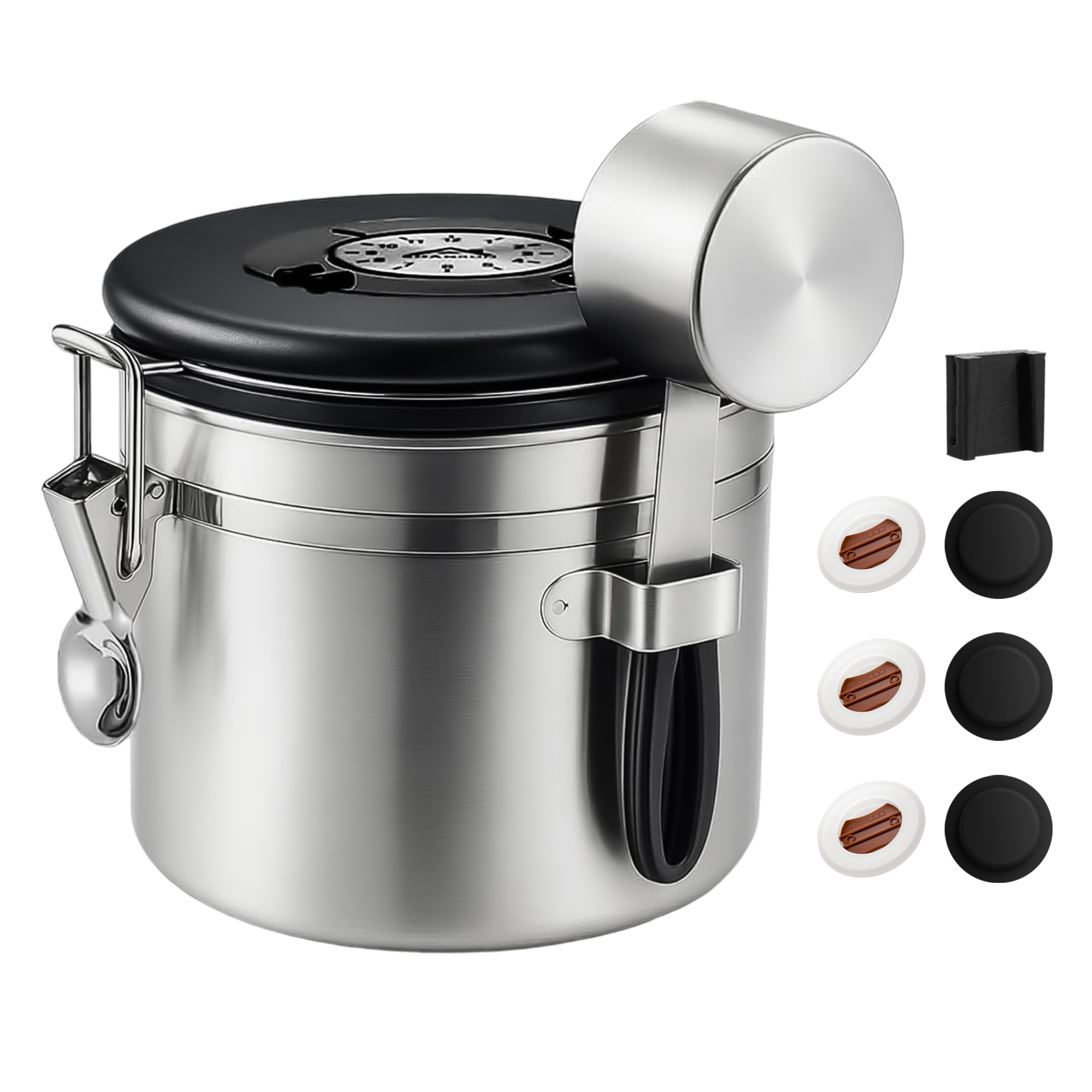 Coffee Canister Airtight Coffee Container Stainless Steel Coffee Bean Storage Container with Scoop Coffee Canister for Beans Grounds Sugar Flour Tea Cereal