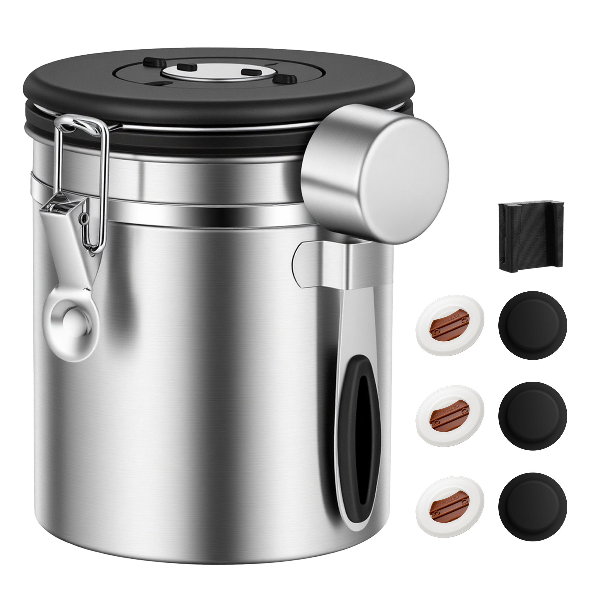 Coffee Canister Airtight Coffee Container Stainless Steel Coffee Bean Storage Container with Scoop Coffee Canister for Beans Grounds Sugar Flour Tea Cereal