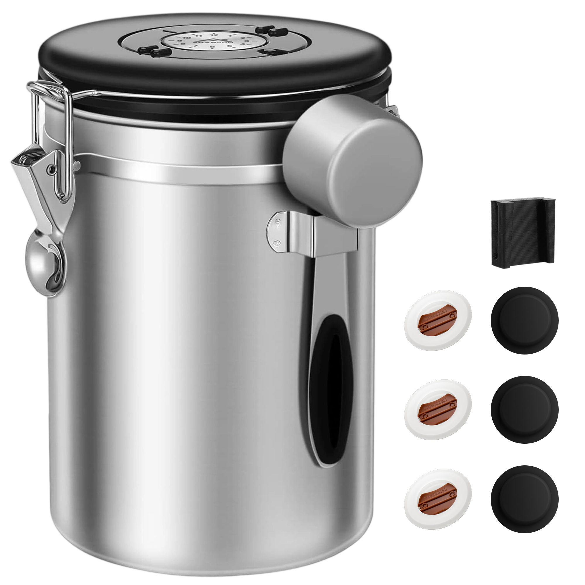 Coffee Canister Airtight Coffee Container Stainless Steel Coffee Bean Storage Container with Scoop Coffee Canister for Beans Grounds Sugar Flour Tea Cereal