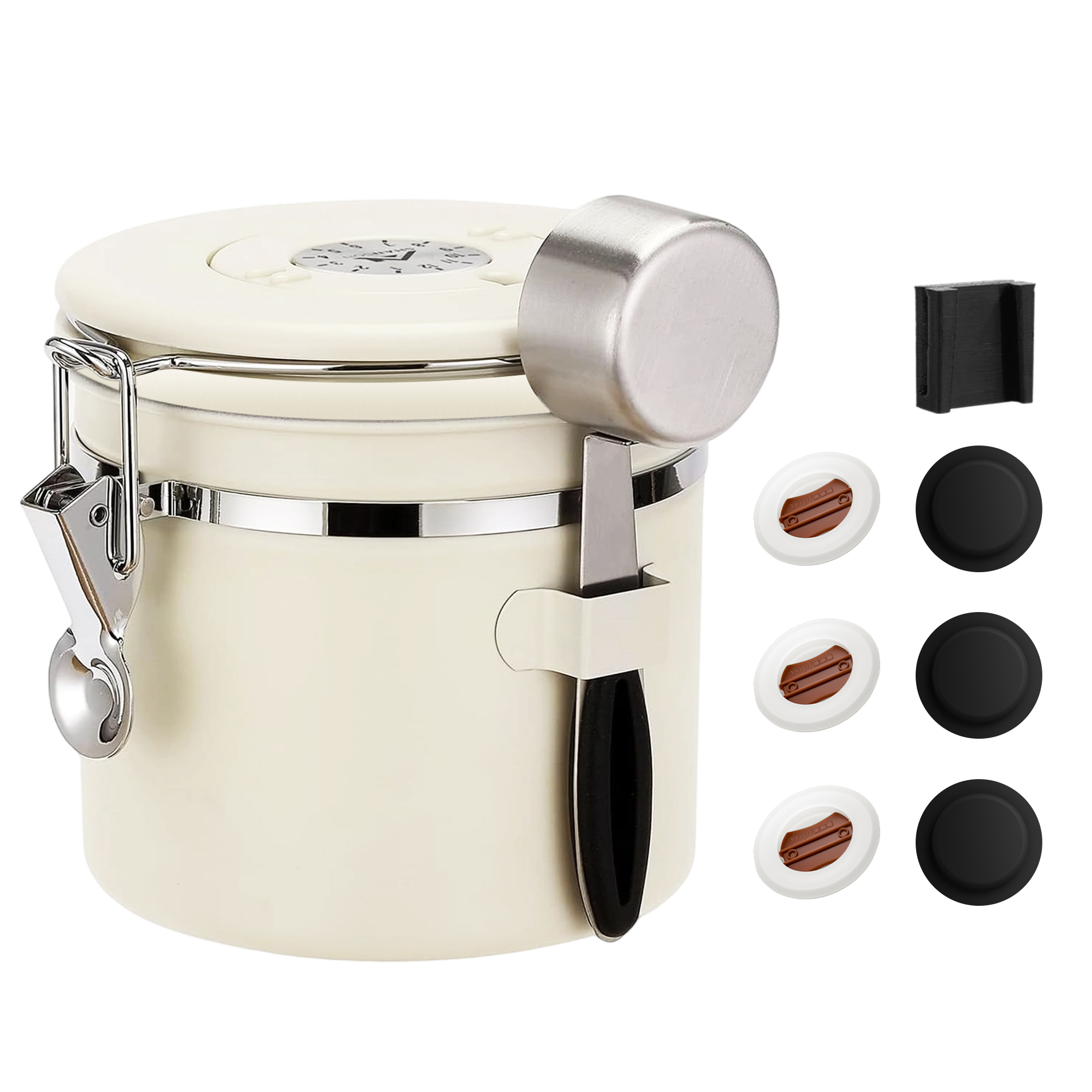 Coffee Canister Airtight Coffee Container Stainless Steel Coffee Bean Storage Container with Scoop Coffee Canister for Beans Grounds Sugar Flour Tea Cereal