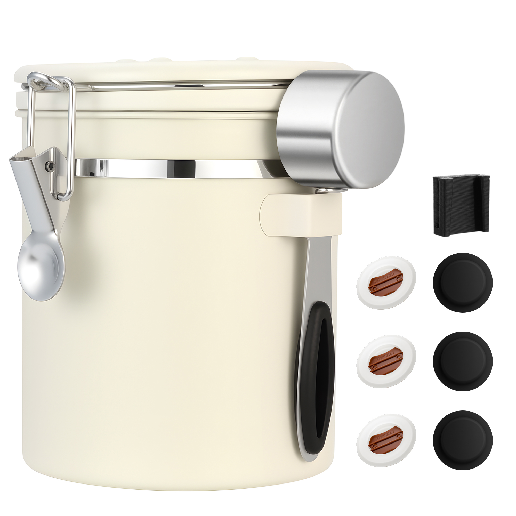 Coffee Canister Airtight Coffee Container Stainless Steel Coffee Bean Storage Container with Scoop Coffee Canister for Beans Grounds Sugar Flour Tea Cereal