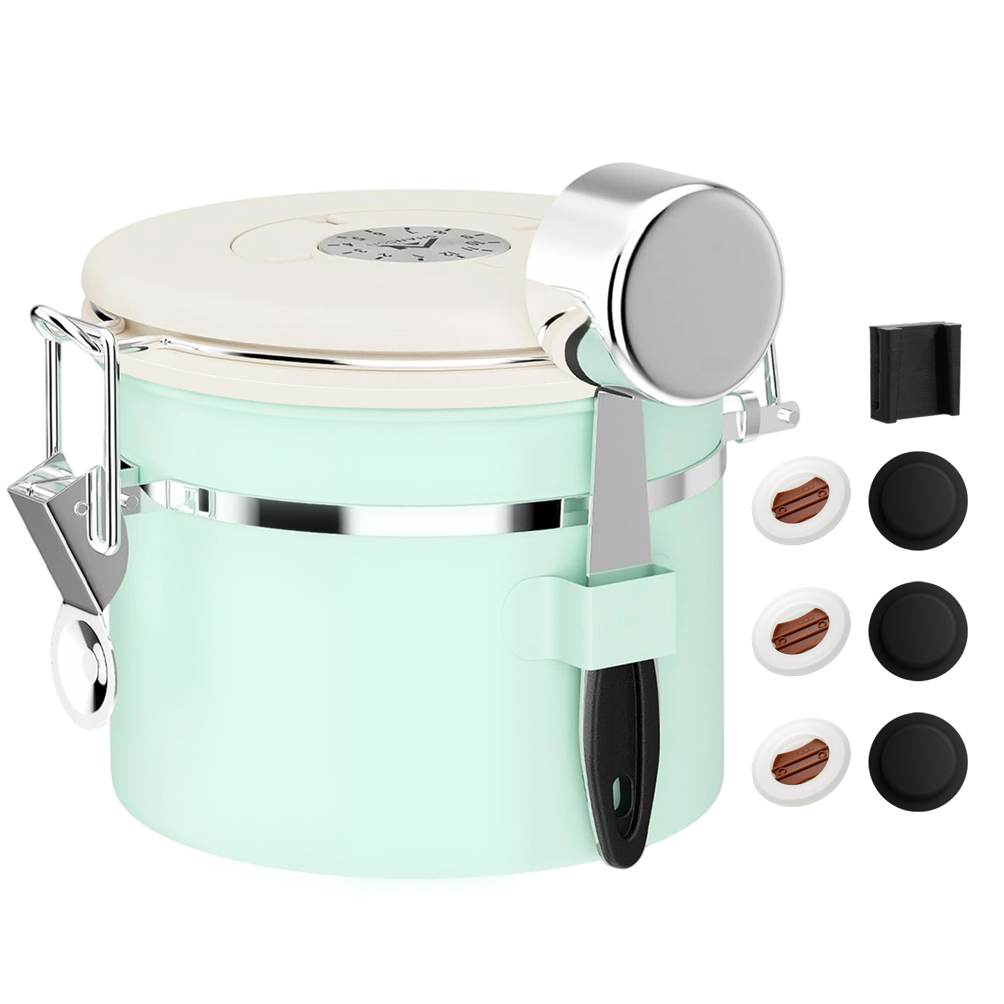 Coffee Canister Airtight Coffee Container Stainless Steel Coffee Bean Storage Container with Scoop Coffee Canister for Beans Grounds Sugar Flour Tea Cereal