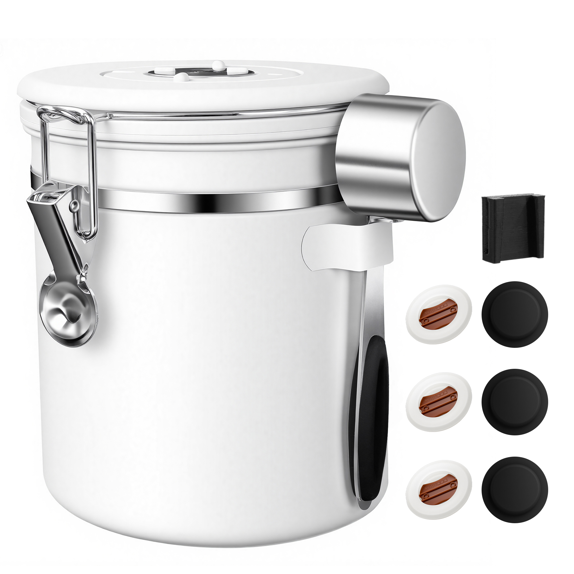 Coffee Canister Airtight Coffee Container Stainless Steel Coffee Bean Storage Container with Scoop Coffee Canister for Beans Grounds Sugar Flour Tea Cereal