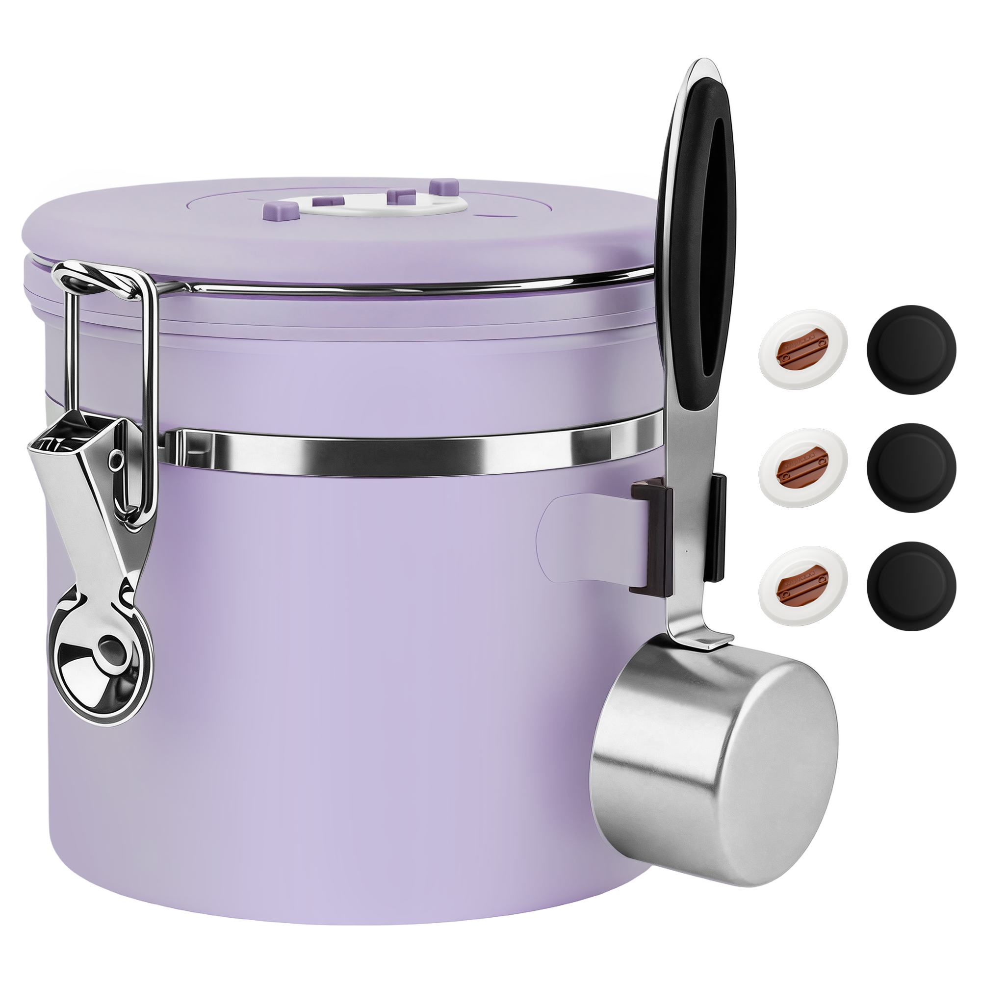 Coffee Canister Airtight Coffee Container Stainless Steel Coffee Bean Storage Container with Scoop Coffee Canister for Beans Grounds Sugar Flour Tea Cereal
