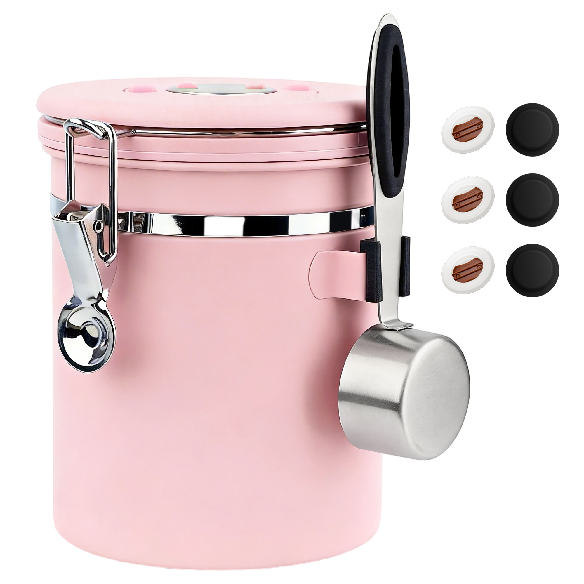 Coffee Canister Airtight Coffee Container Stainless Steel Coffee Bean Storage Container with Scoop Coffee Canister for Beans Grounds Sugar Flour Tea Cereal
