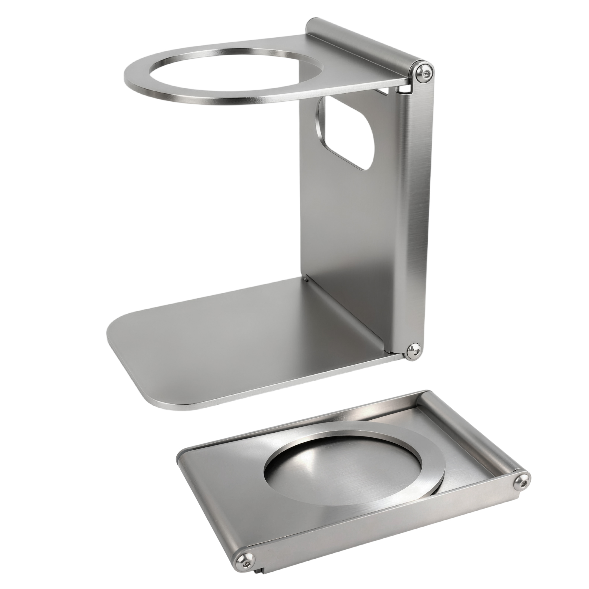 ShanSon Foldable Coffee Maker Stand,Espresso Machine & Pour Over Coffee Stand,Space Saving Design,Portable Aluminum Lightweight Tool for Travel, Camping, Home, Office