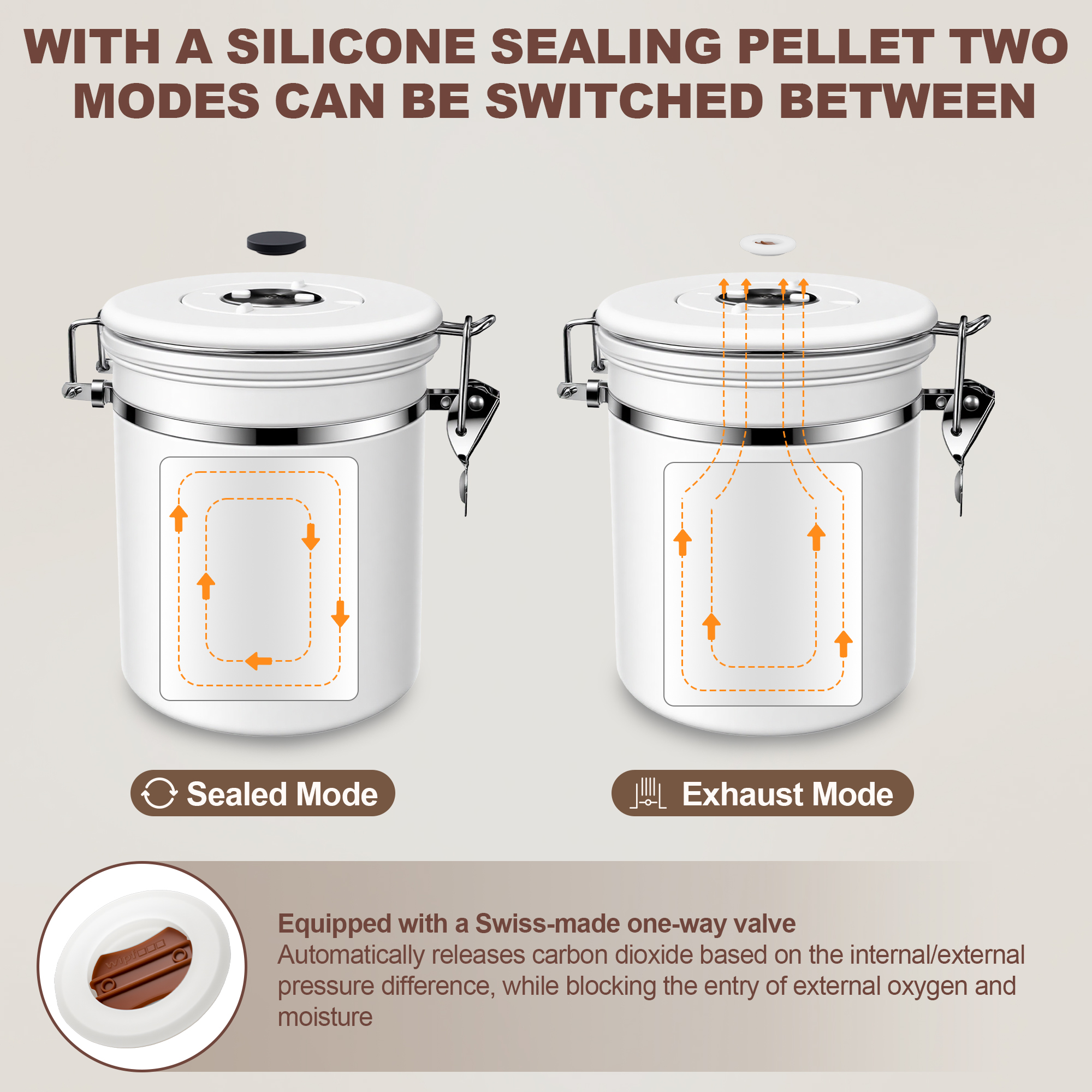 Coffee Canister Airtight Coffee Container Stainless Steel Coffee Bean Storage Container with Scoop Coffee Canister for Beans Grounds Sugar Flour Tea Cereal