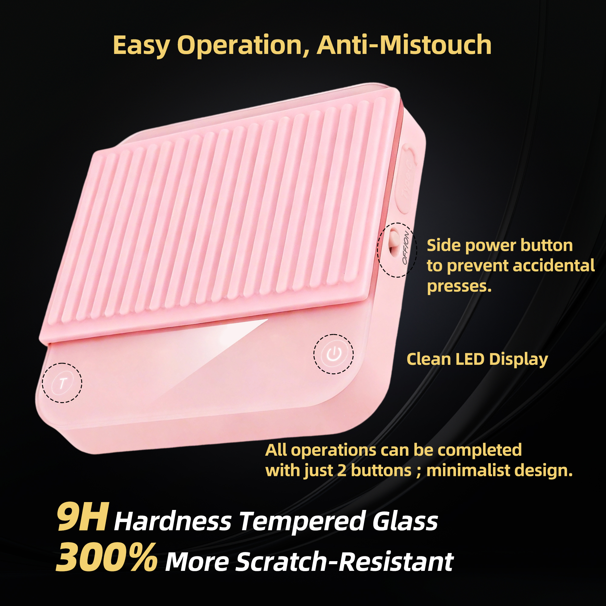 ShanSon Mini Coffee Scale with Timer,0.1g High Precision Espresso Scale,2kg/0.1g Digital Kitchen Scale with Flow Rate,USB-C Rechargeable,Waterproof Surface,Auto Timer for Pour Over & Espresso,Beige