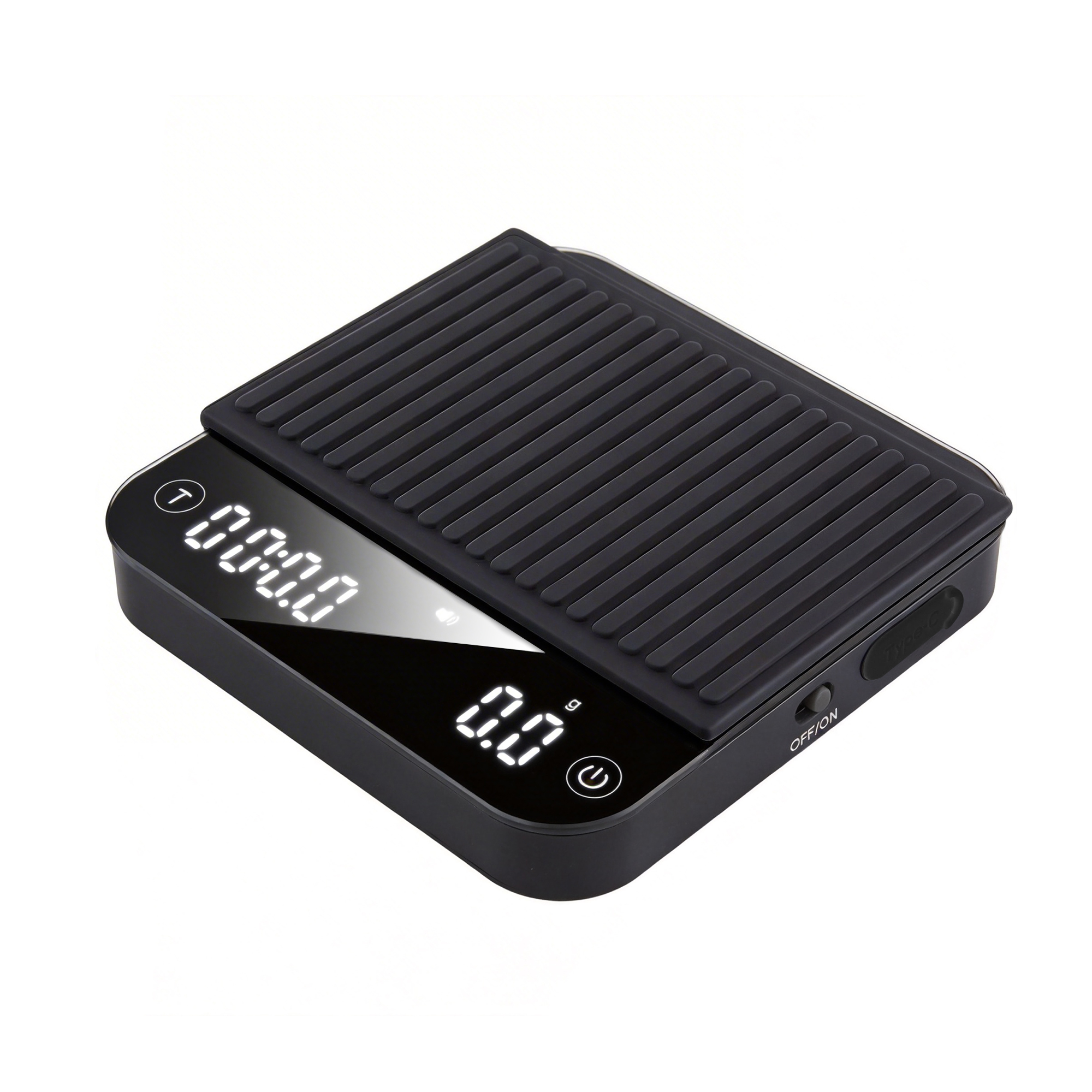 ShanSon Mini Coffee Scale with Timer,0.1g High Precision Espresso Scale,2kg/0.1g Digital Kitchen Scale with Flow Rate,USB-C Rechargeable,Waterproof Surface,Auto Timer for Pour Over & Espresso,Beige