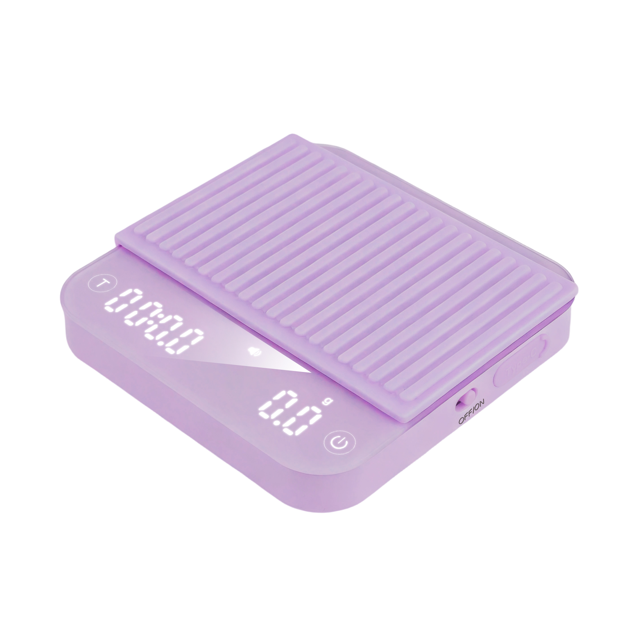 ShanSon Mini Coffee Scale with Timer,0.1g High Precision Espresso Scale,2kg/0.1g Digital Kitchen Scale with Flow Rate,USB-C Rechargeable,Waterproof Surface,Auto Timer for Pour Over & Espresso,Beige