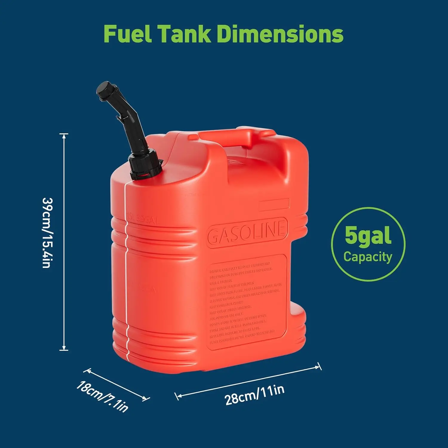 【GARVEE】 15 Gallon Portable Fuel Caddy with LE Pump & 10ft Hose for Gasoline Diesel Storage on Wheels for Cars Lawn Mowers ATVs Boats Red Yellow Gray Options - Convenience