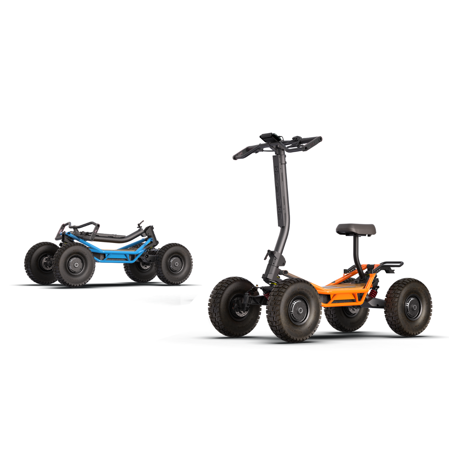 Patinete VEEHOP todoterreno de 4 ruedas motrices con asiento plegable 3200w / 6400w 40ah