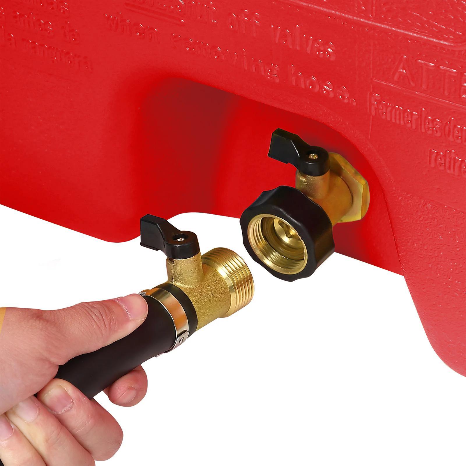 【GARVEE】 15 Gallon Portable Fuel Caddy with LE Pump & 10ft Hose for Gasoline Diesel Storage on Wheels for Cars Lawn Mowers ATVs Boats Red Yellow Gray Options - Convenience