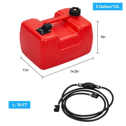 【GARVEE】 15 Gallon Portable Fuel Caddy with LE Pump & 10ft Hose for Gasoline Diesel Storage on Wheels for Cars Lawn Mowers ATVs Boats Red Yellow Gray Options - Convenience