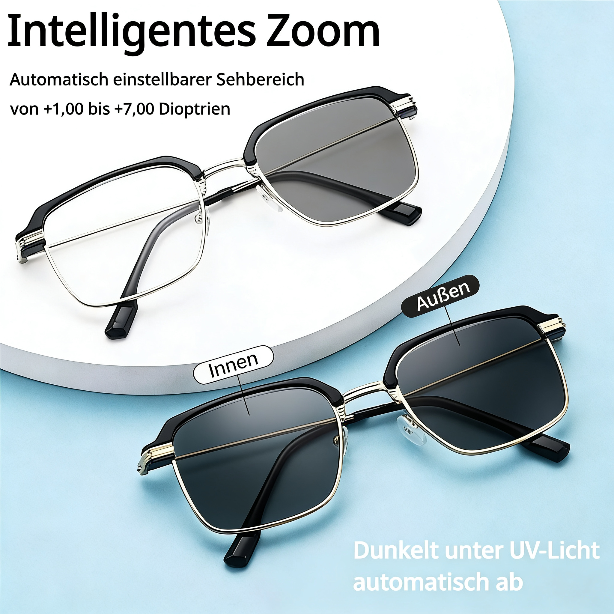 🔥 Letzter Tag: 1 kaufen, 1 geschenkt! 🎁 Hochauflösende Augenschutz-Lesebrille mit Blaulichtfilter und intelligenten Gleitsichtgläsern (Autofokus)