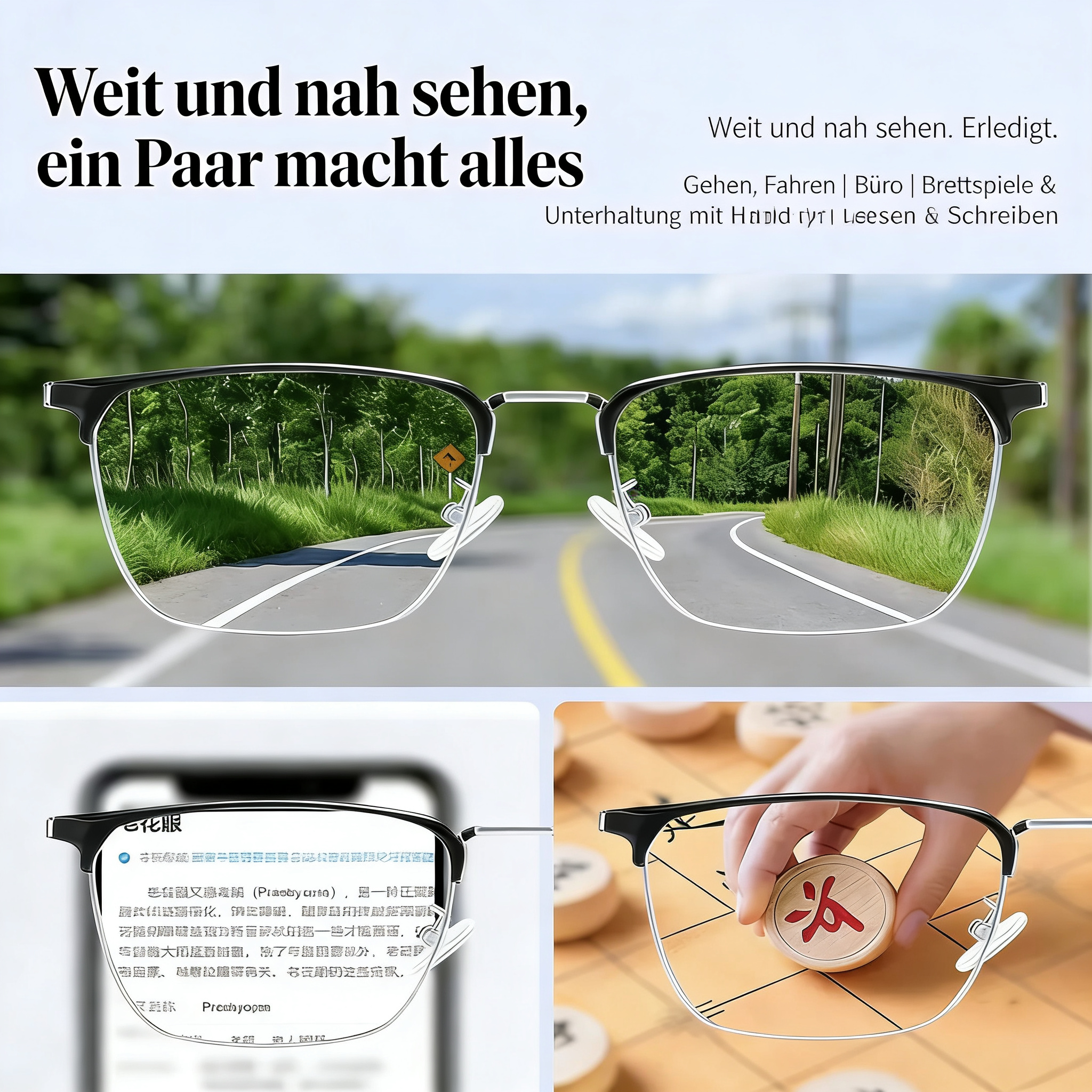 🔥 Letzter Tag: 1 kaufen, 1 geschenkt! 🎁 Hochauflösende Augenschutz-Lesebrille mit Blaulichtfilter und intelligenten Gleitsichtgläsern (Autofokus)