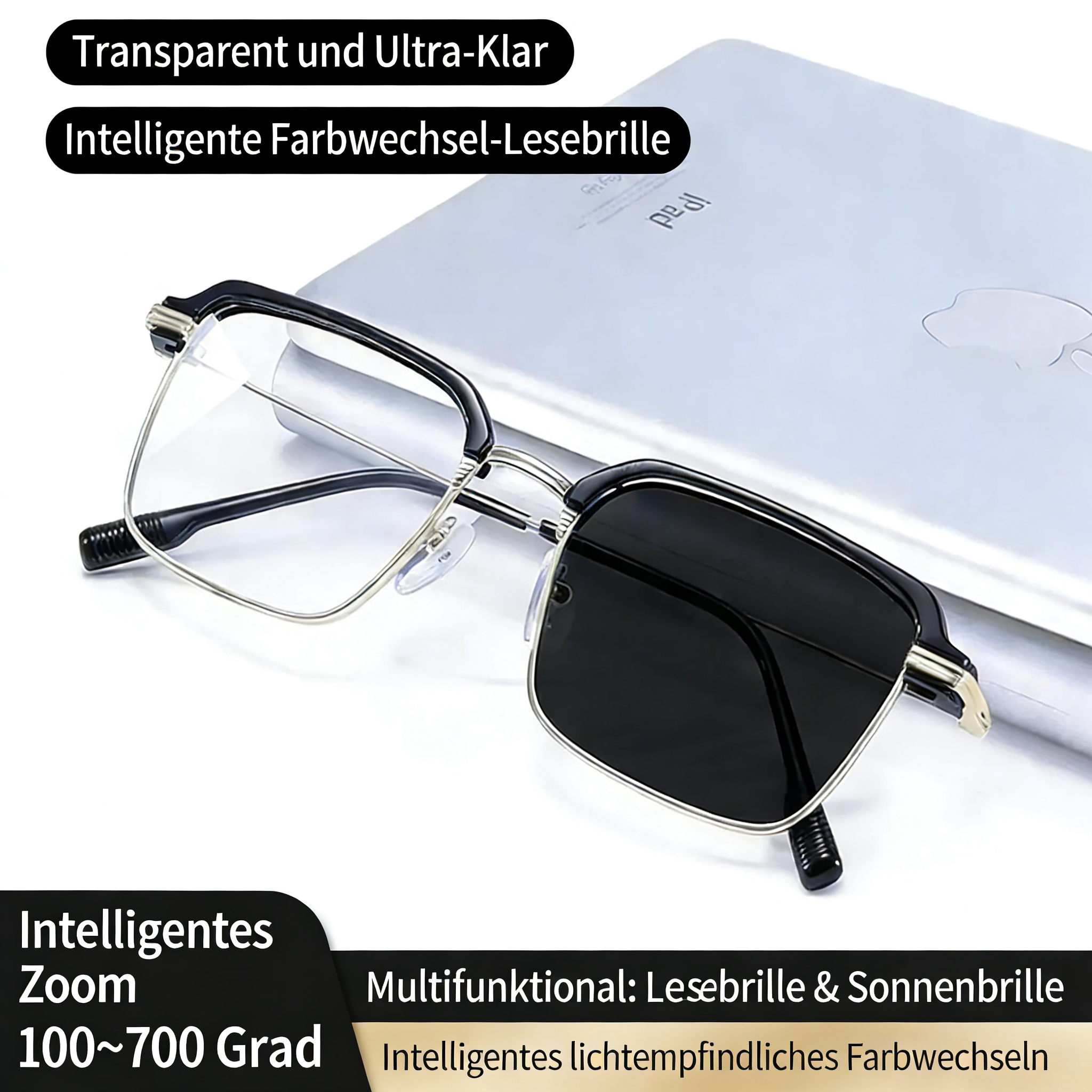 🔥 Letzter Tag: 1 kaufen, 1 geschenkt! 🎁 Hochauflösende Augenschutz-Lesebrille mit Blaulichtfilter und intelligenten Gleitsichtgläsern (Autofokus)