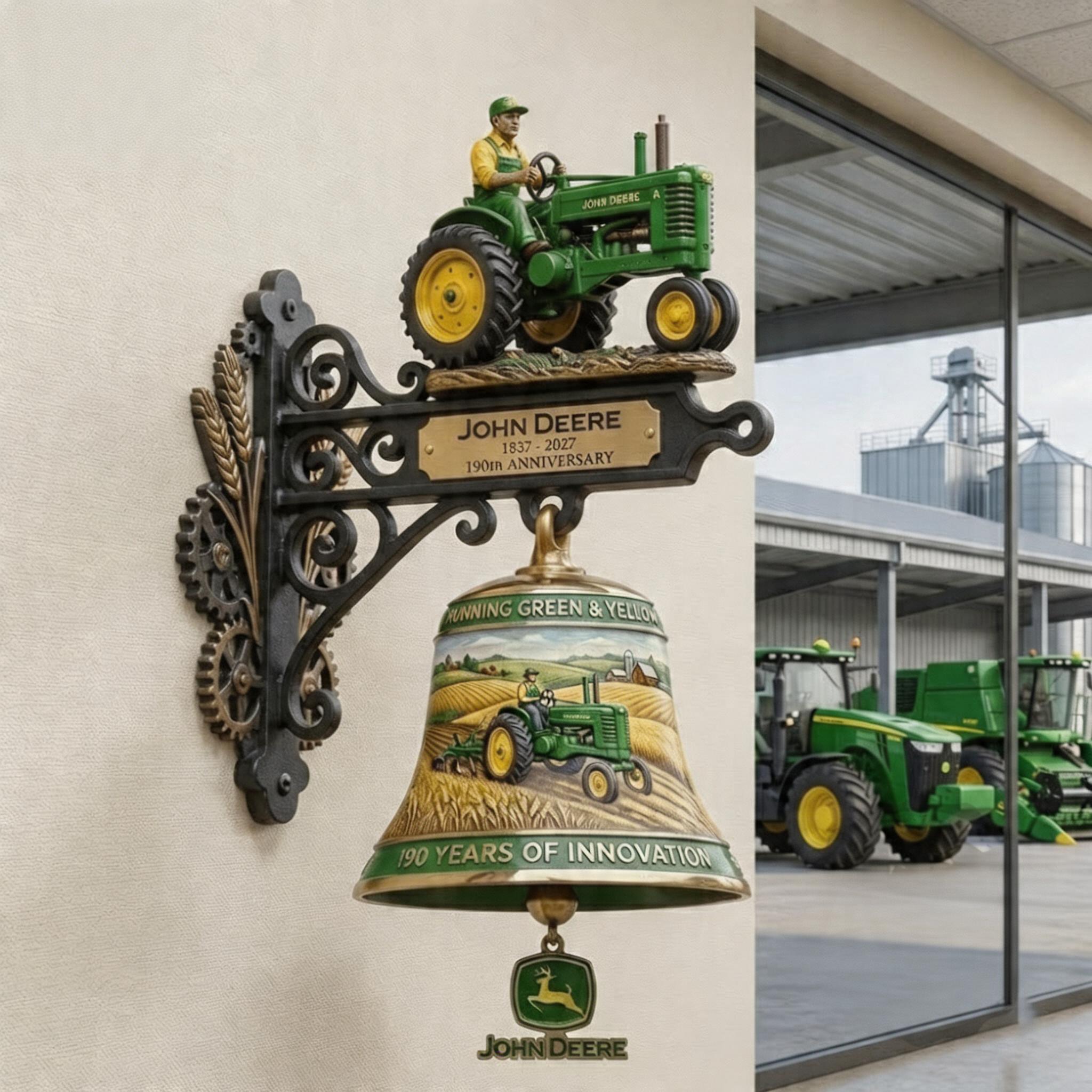 190th Anniversary Limited Edition Commemorative Wall Bell (1837-2027) 🔔 Vintage Tractor Sculpted Doorbell & Farmhouse Decor