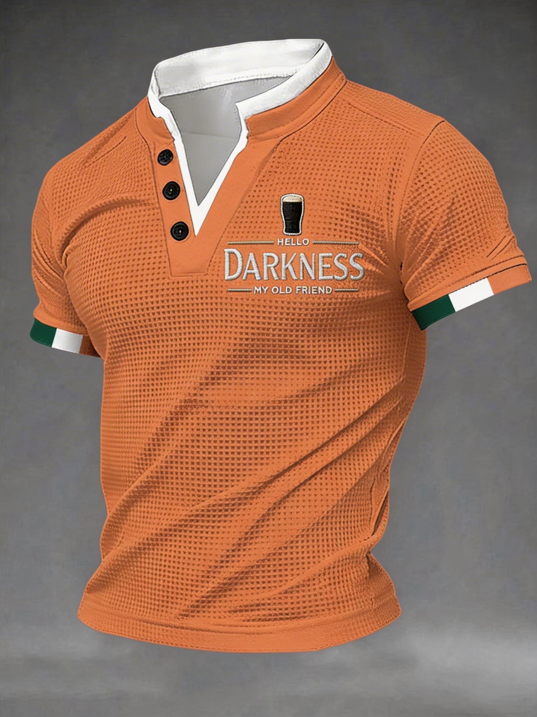 Men's Hello Darkness My Old Friend short sleeve Waffle Shirt