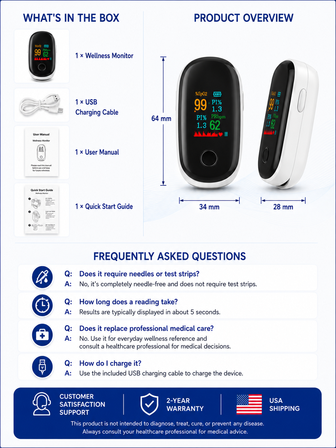 2026 Non-Invasive 5-Second Real-Time Metabolic Tracking Device – 99% Accuracy