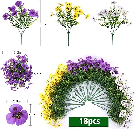 🌼 Rowfad Artificial Pansy Flowers — Bring Fresh Garden Charm to Any Space 🌼
