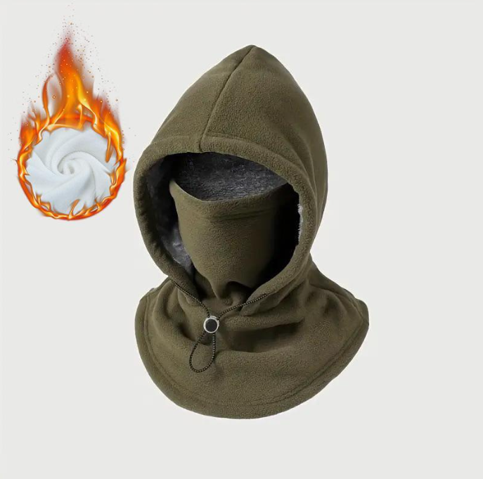3-in-1 Winter Balaclava for Men & Women – Fleece-Lined Thermal Hood, Face Cover & Neck Warmer