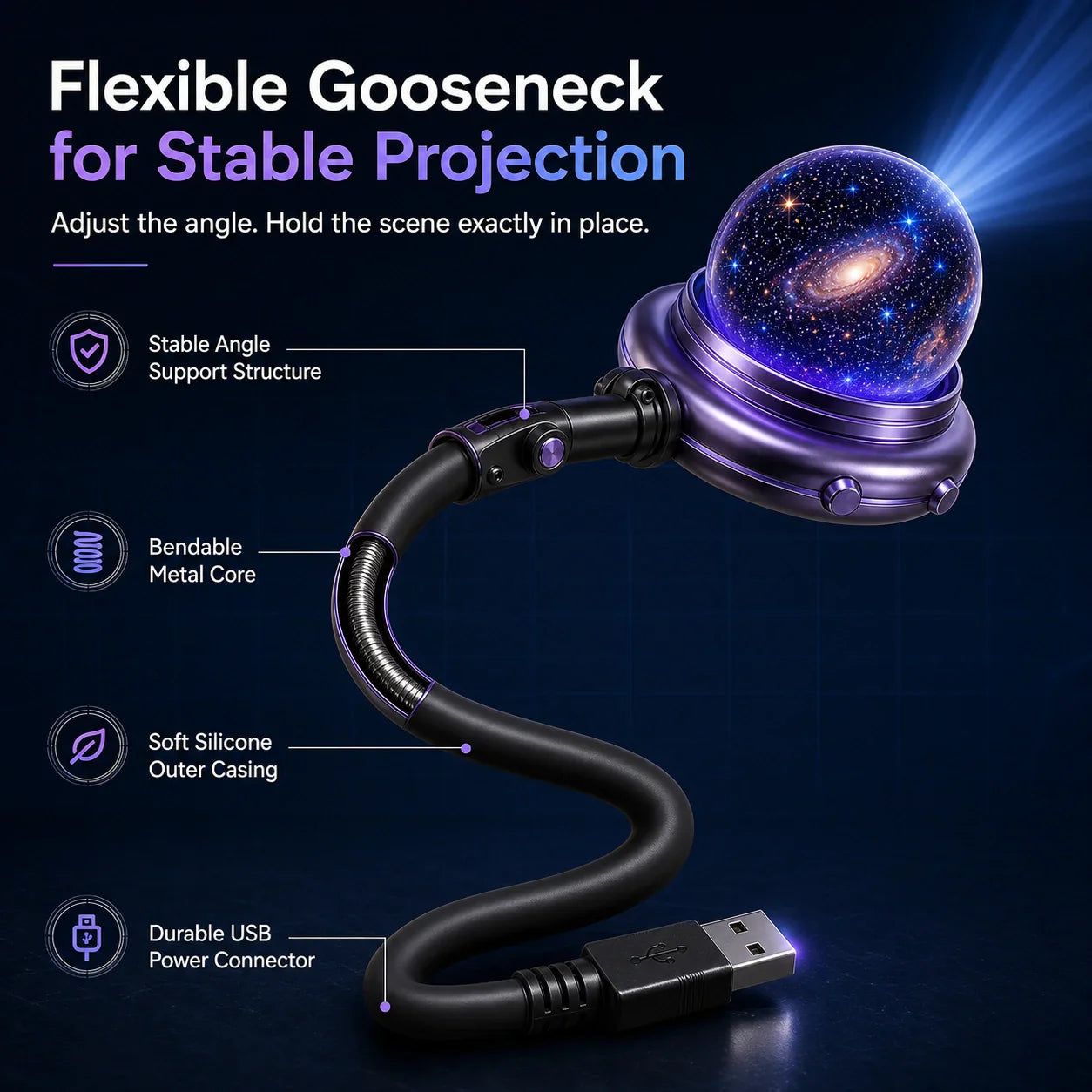 Deep Sea & Star Hologram Projector | Large-sphere projection & 4K immersive visuals. Instantly soothe your night!