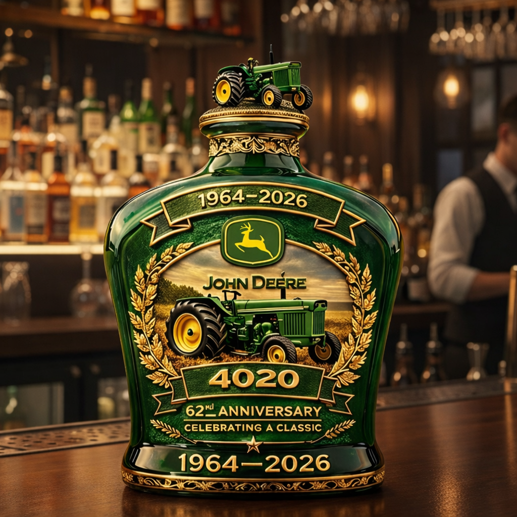 John Deere 4020 62nd Anniversary Classic Whiskey Bottle Decanter 2026