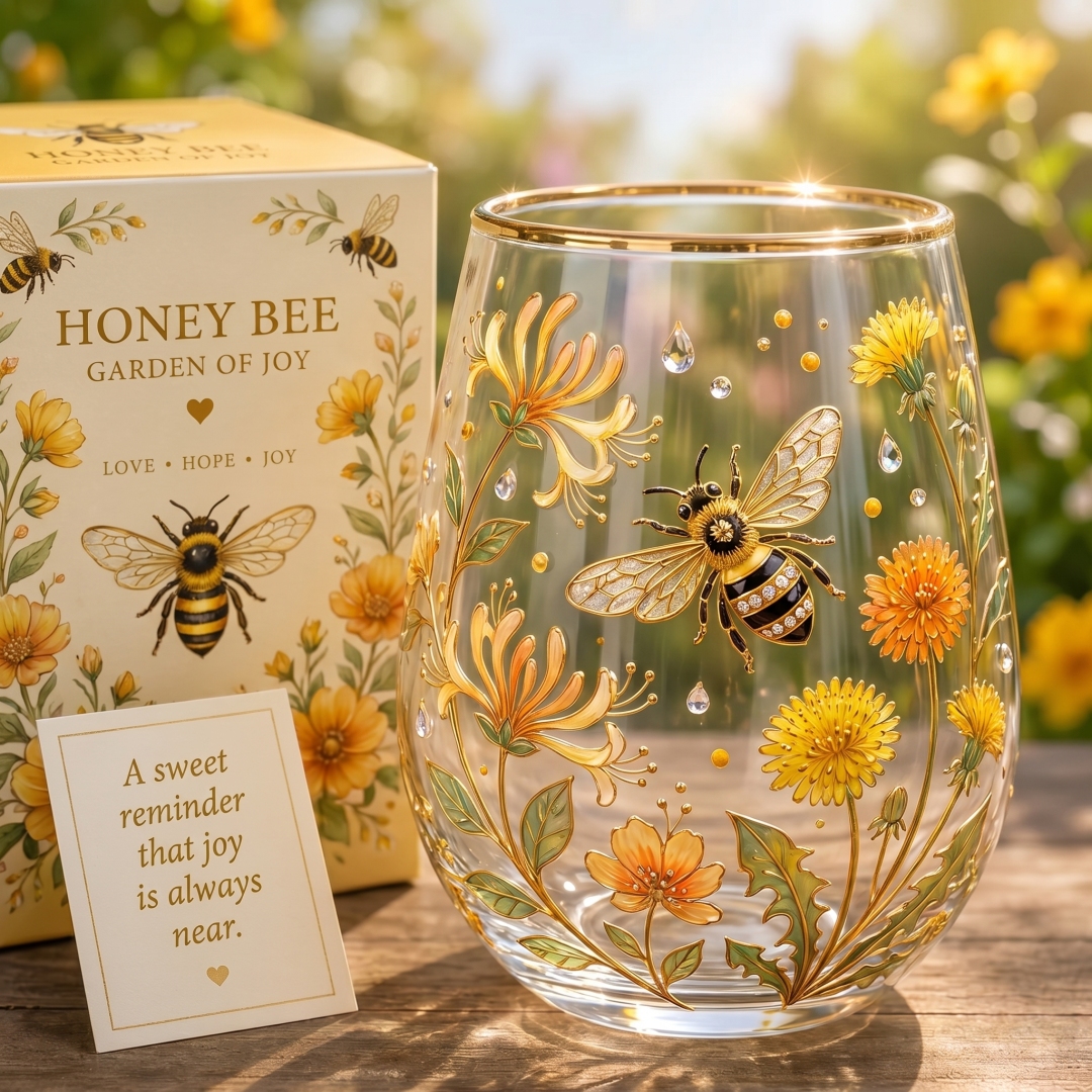 Bee Hope Garden Glass Teacup