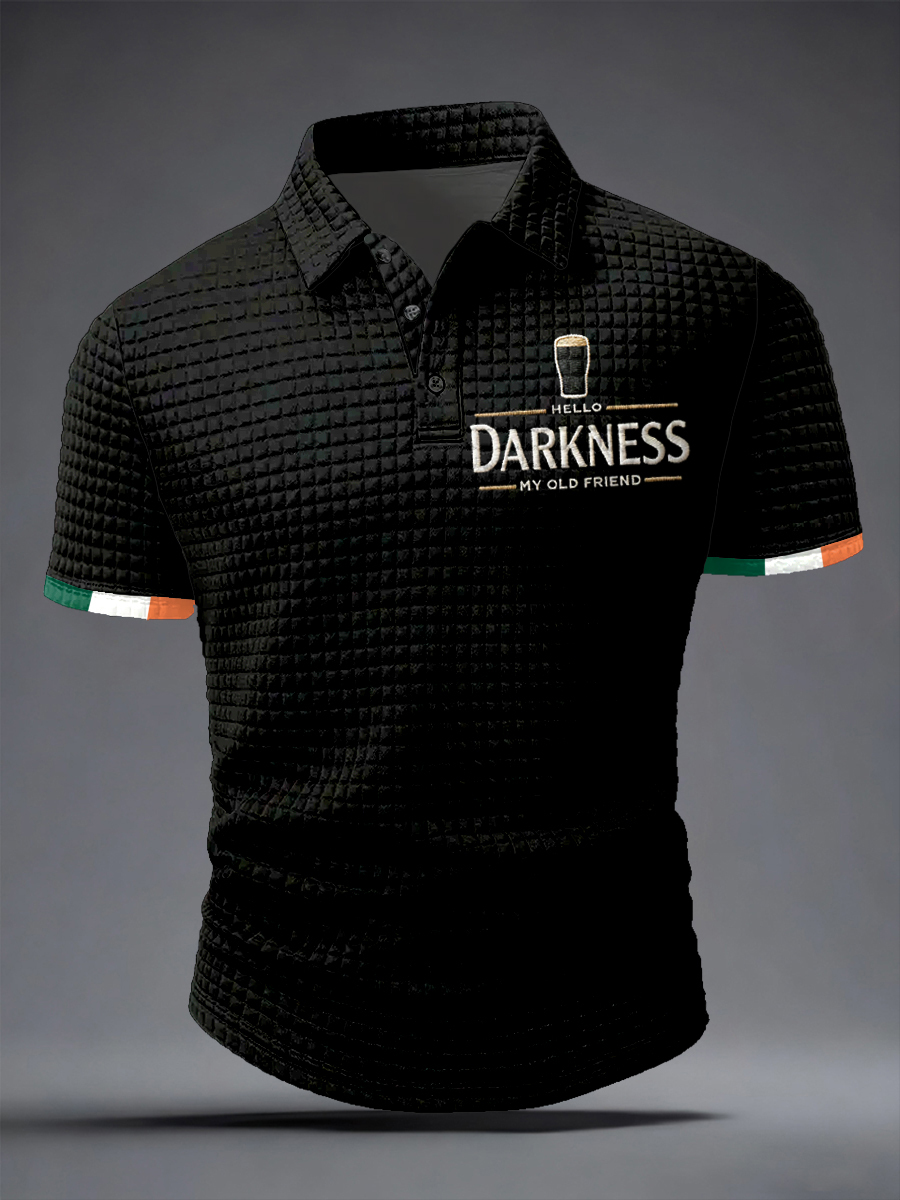 Men's Hello Darkness My Old Friend short sleeve Waffle Shirt