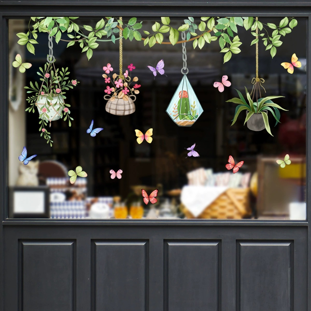 ✨LAST DAY: 49% OFF! - 💐Colorful Floral Bouquet Window Sticker🖼️(Cut to size freely)